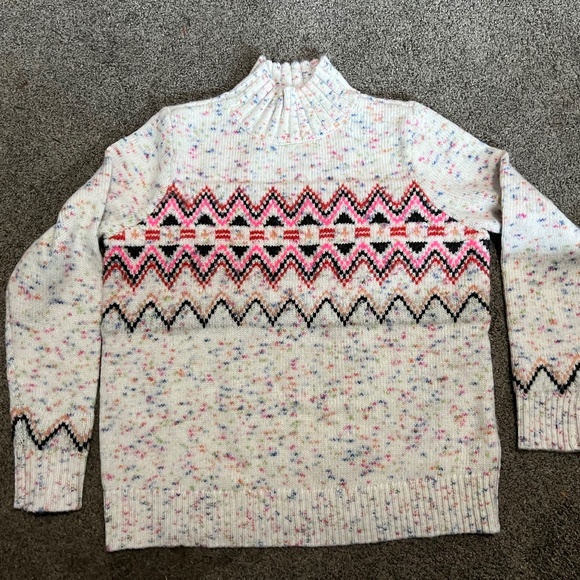 Ann Taylor LOFT Mock Multi-Color Sweater - Picture 2 of 5